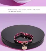 SexLure Temperature-Sensitive Heart Collar Adjustable Black-to-Red Glow - Image 8