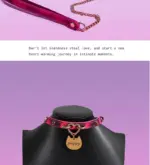 SexLure Temperature-Sensitive Heart Collar Adjustable Black-to-Red Glow - Image 7