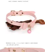 SexLure Pink Butterfly Bell Choker – Adjustable PU Neck Accessory with Zinc Alloy Bell, Elegant Bow Design, Lightweight Fashion Style - Image 5