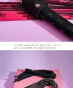 SexLure Obsidian Black Leather Whip 60cm PU Material - Image 7