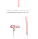 SexLure Pink Bone Collar Adjustable Silver Charm Pet Accessory - Image 12